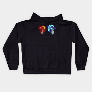 Fire and Water Dragon🔥❤💧💙 Kids Hoodie